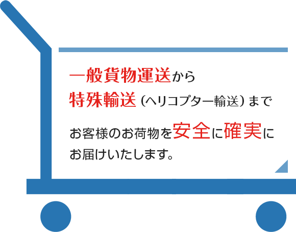 お客様のお荷物を安全に確実にお届けいたします